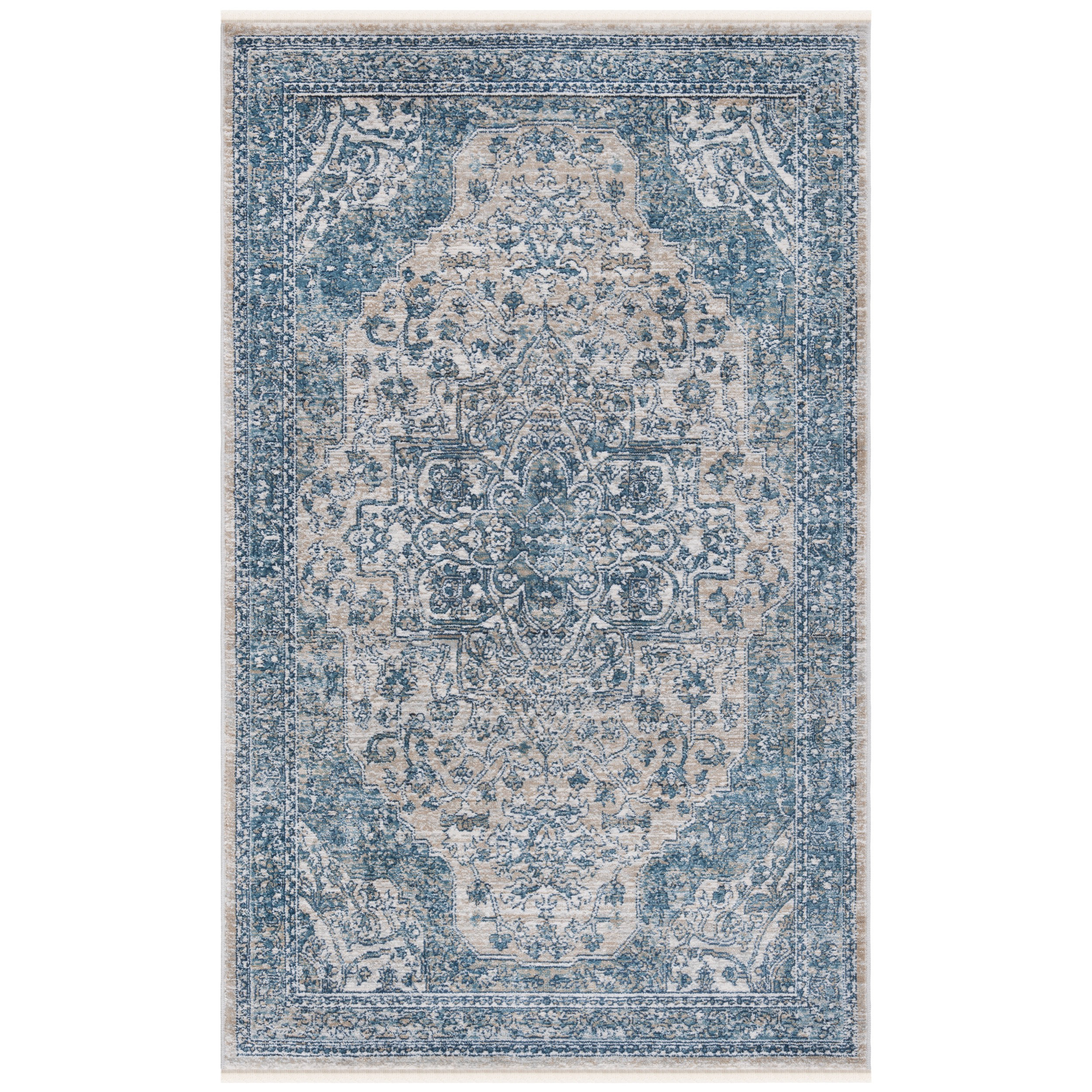 Bungalow Rose Rumsey Oriental Area Rug in Blue & Reviews Wayfair