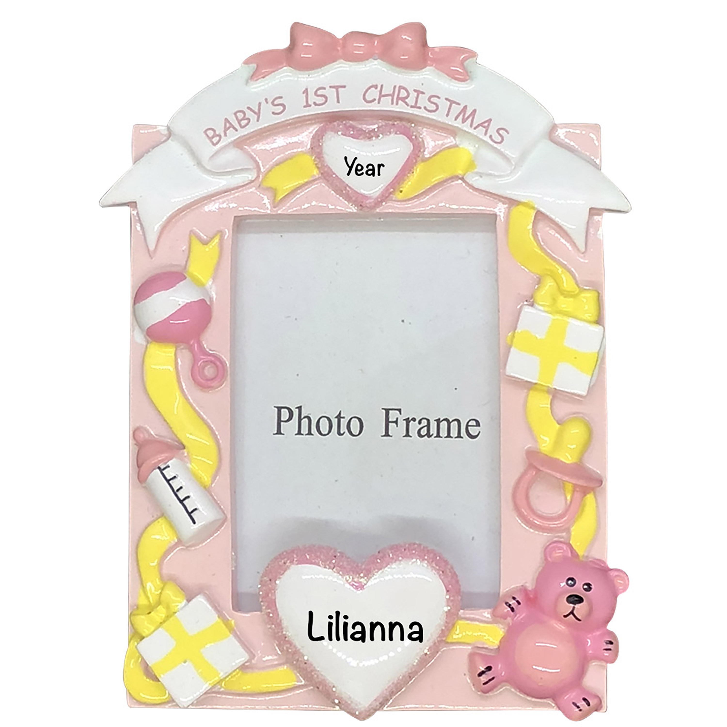 The Holiday Aisle® Baby's 1st Picture Frame Hanging Figurine Ornament Wayfair