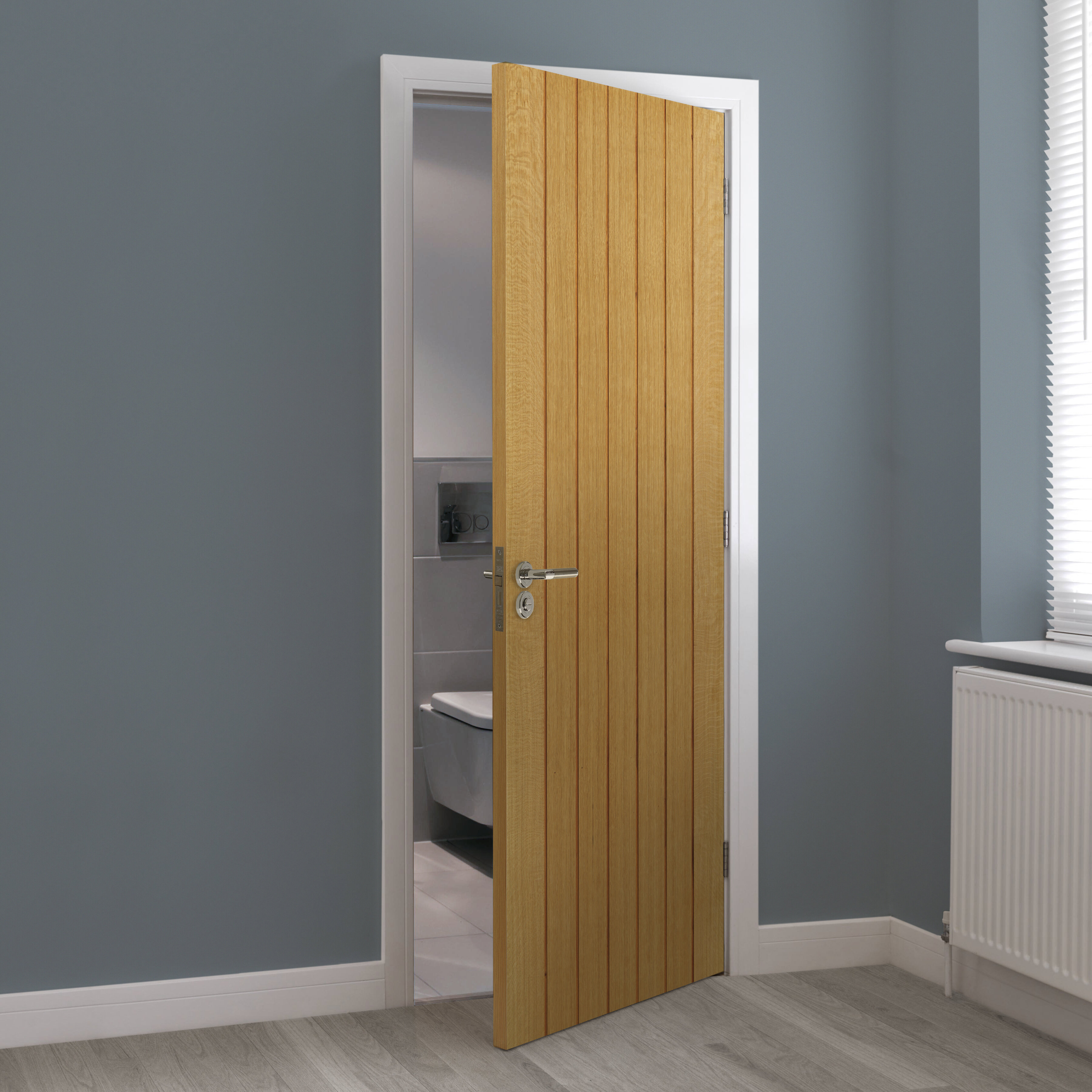 Cherwell Solid Oak Panelled Slab Internal Door