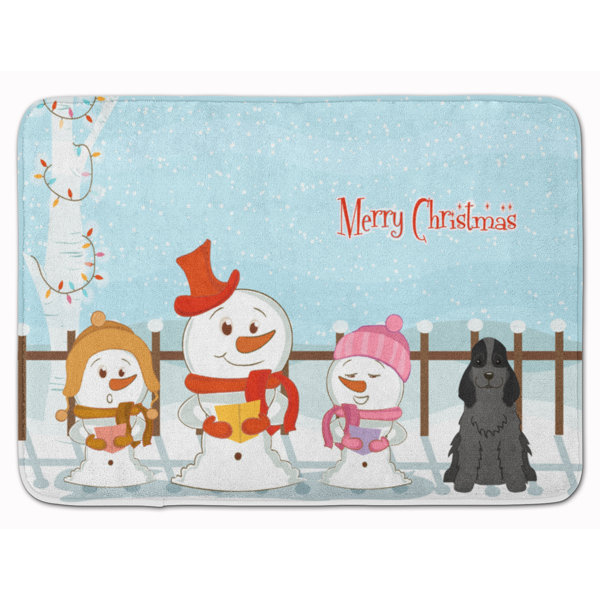 The Holiday Aisle Daniella Merry Christmas Cocker Spaniel Memory Foam Bath Rug Wayfair