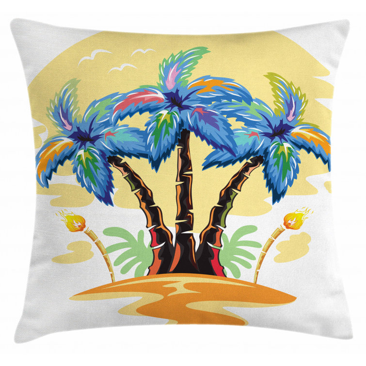 palm tree throw pillow