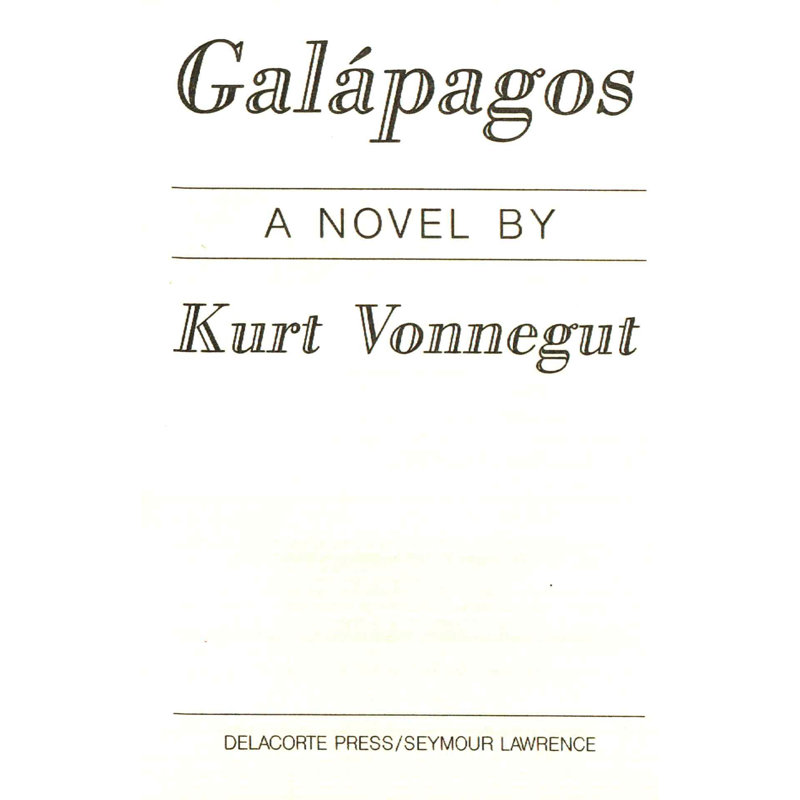 Booth Williams First Edition Galapagos By Kurt Vonnegut