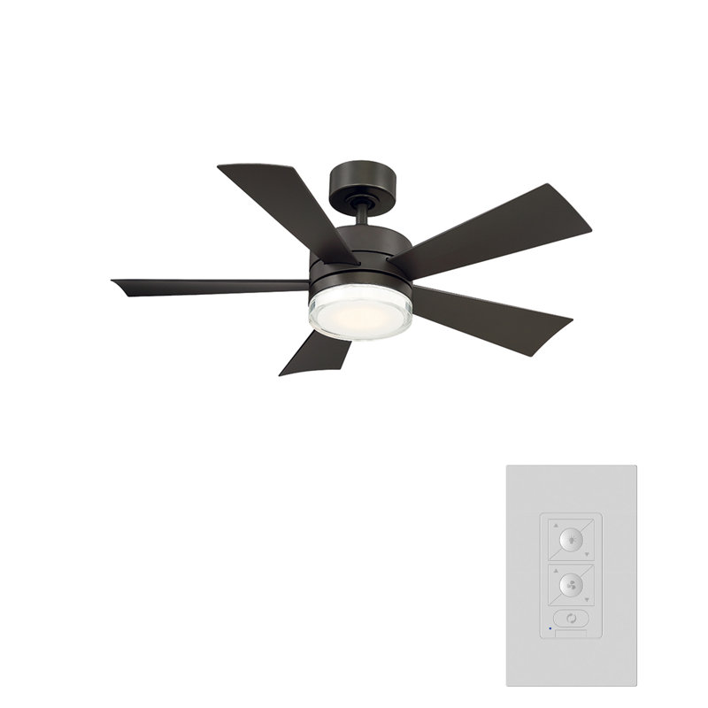 Wynd 5 Blade Outdoor Led Smart Standard Ceiling Fan With Wall