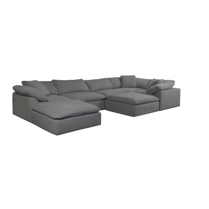 Sunset Trading Cloud Puff Slipcovered 7 Piece Modular Sectional Sunset Trading Cloud Puff Slipcovered 7 Piece Modular Sectional