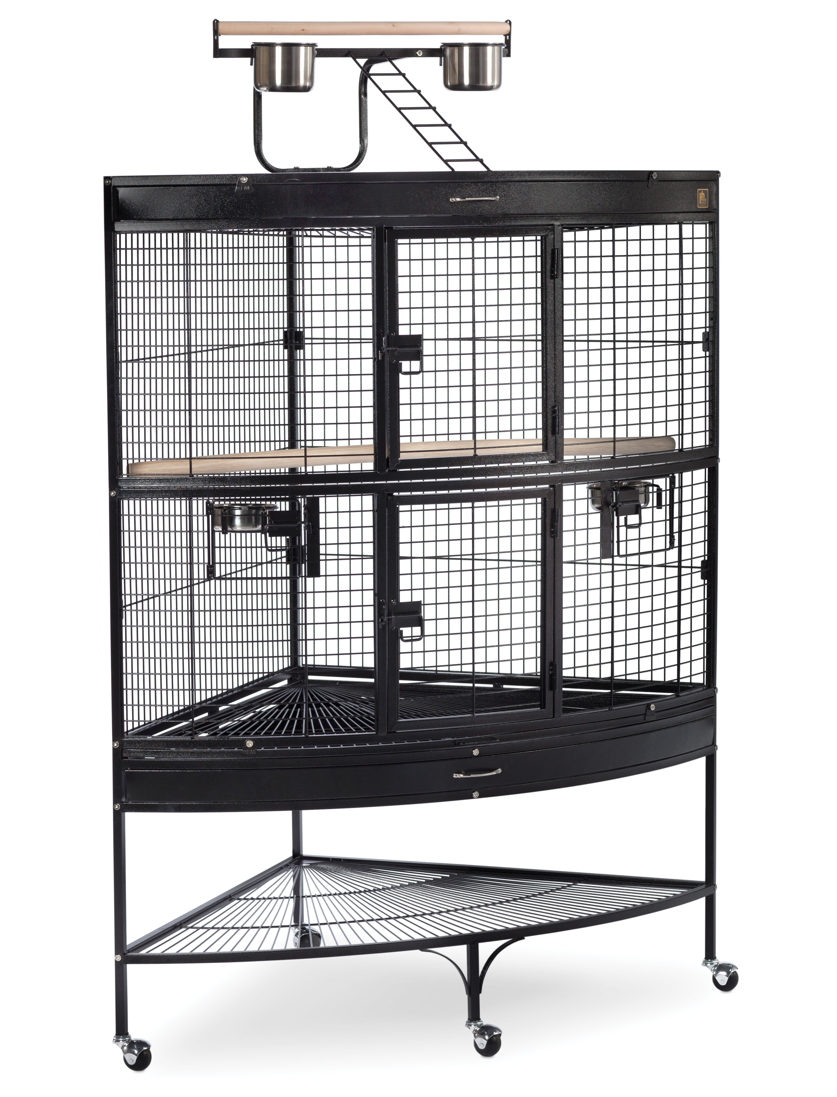 bird cage corner shelf