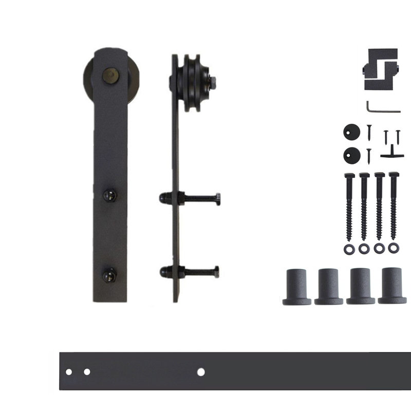Homacer Straight Strap Standard Single Barn Door Hardware Kit