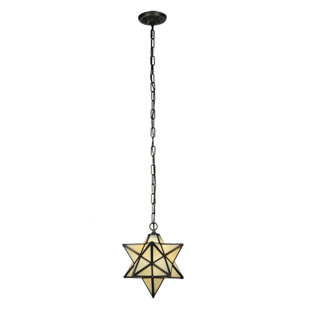 Star Pendant Lights You Ll Love Wayfair Moravian Star 1 Light Geometric Pendant