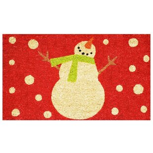 Snowman 29 In X 17 In Non Slip Outdoor Door Mat