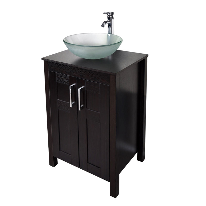 Ebern Designs 24 Bathroom Vantity With Vessel Sink Faucet Set