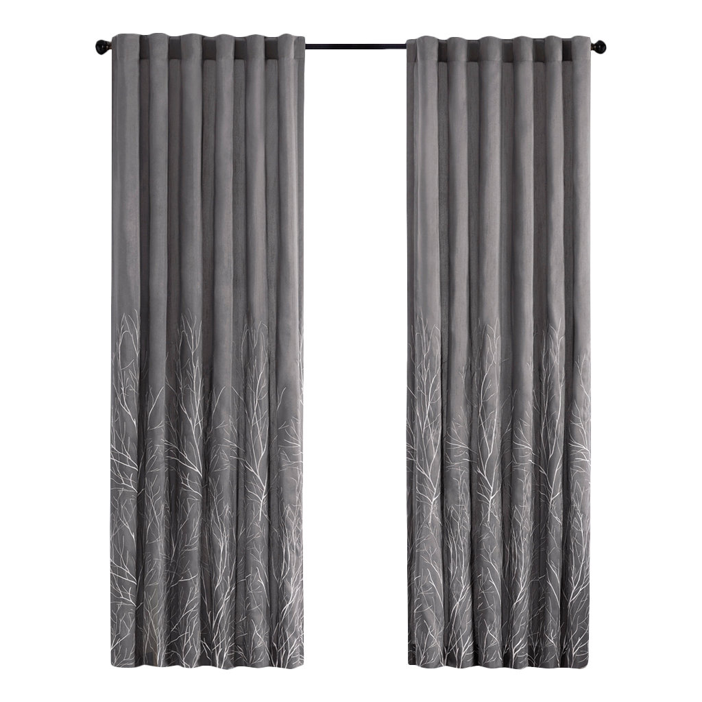 Gladeview Floral Room Darkening Rod Pocket Curtains Drapes