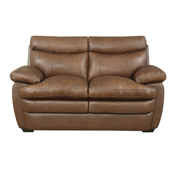 Darby Home Co Millwood 66" Leather Match Pillow Top Arm ...