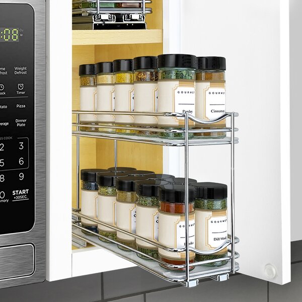1-5 Tier Spice Jar Rack Kitchen Cupboard Door Wall Storage Organiser Cabinet 