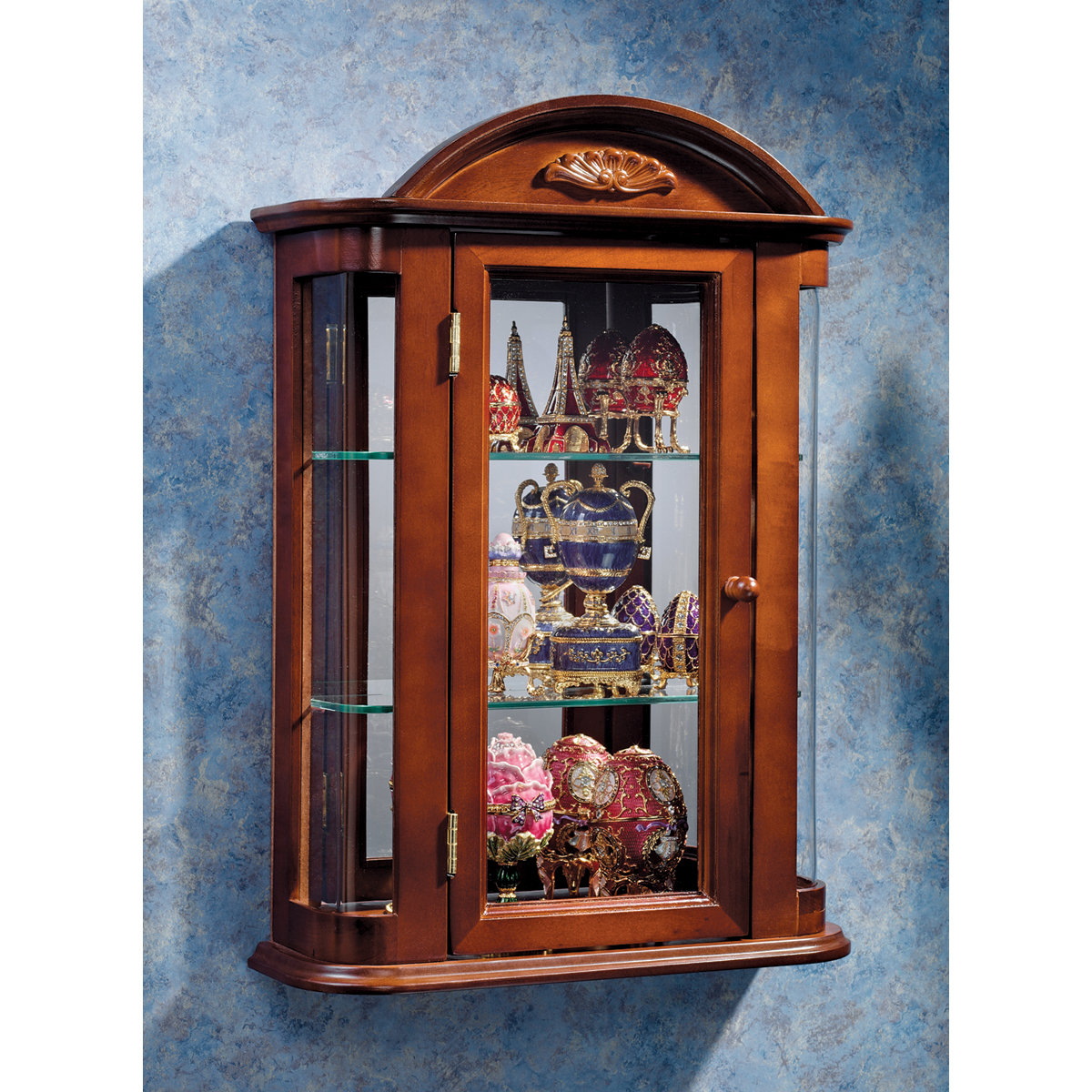 Astoria Grand Pascual Wall Mounted Curio Cabinet Reviews Wayfair