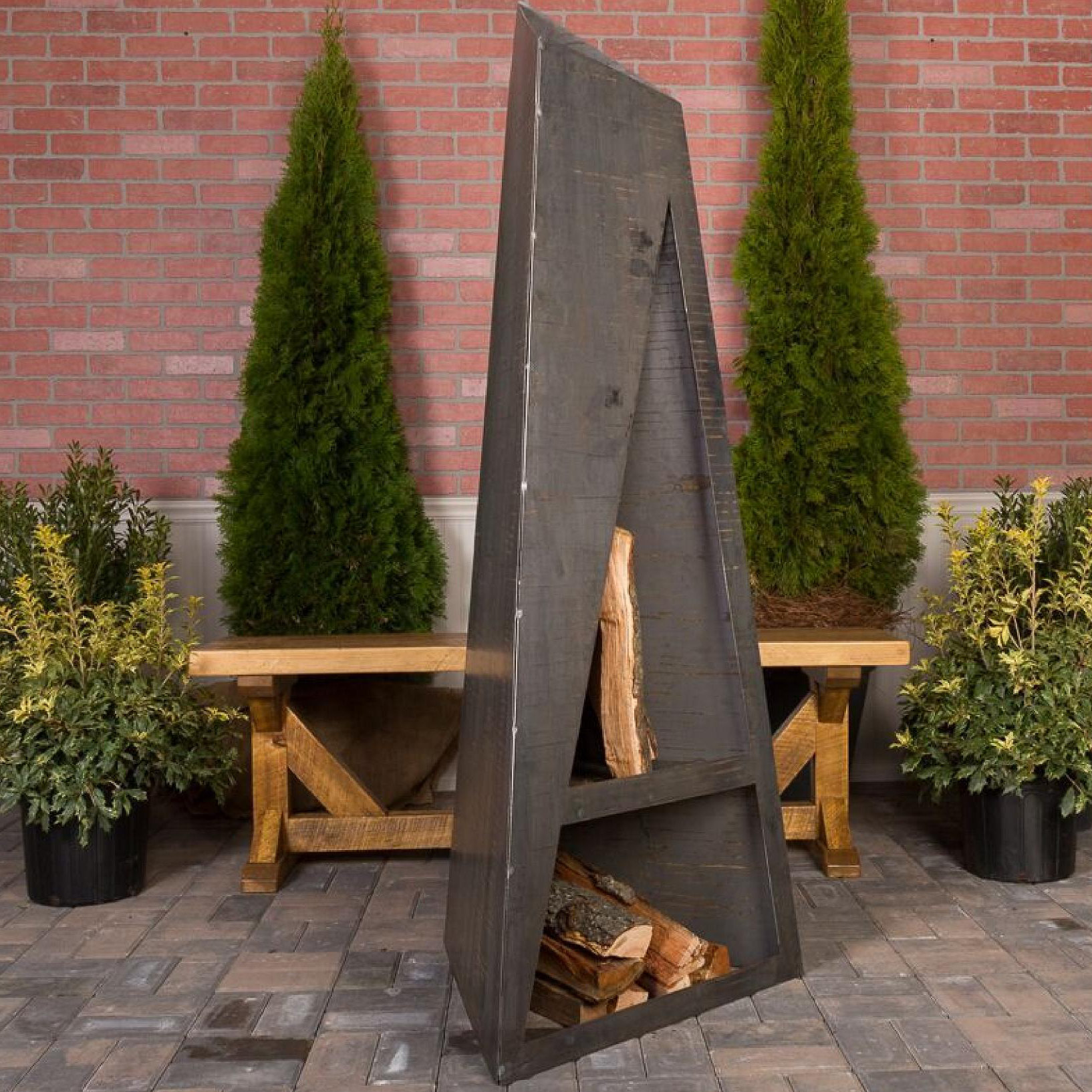 Wrought Studio Dalkeith Steel Wood Burning Outdoor Fireplace Wayfair