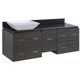 Dunamuggy 60 Wall-Mounted Single Bathroom Vanity Set by Royal Purple Bath Kitchen