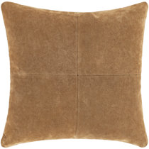 saddle leather pillow