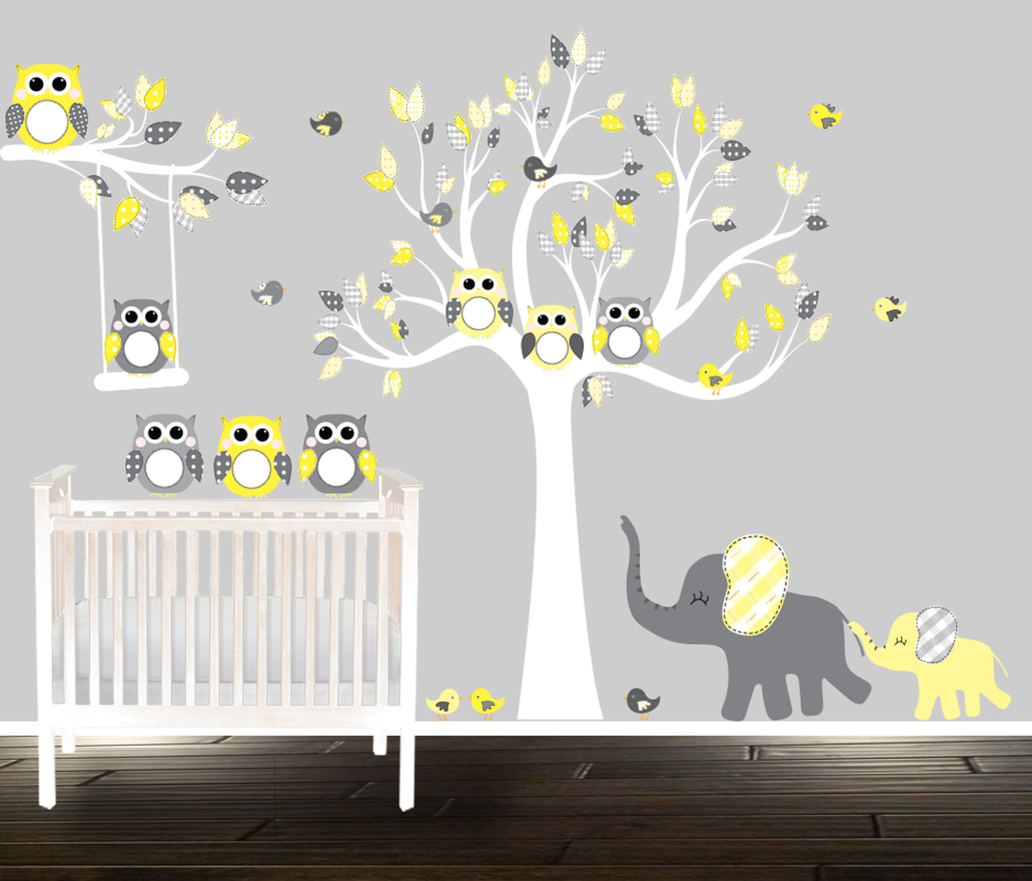 large elephant wall decal