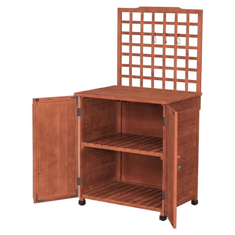 Leisure Season Potting Table With Storage Reviews Wayfair Potting Table With Storage