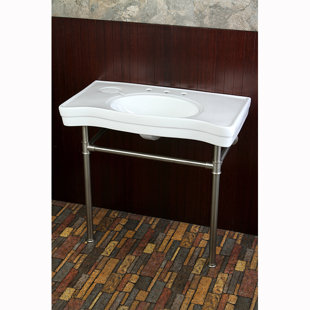 Console Sink With Metal Legs Wayfair Ss Metal 34 Console Bathroom Sink