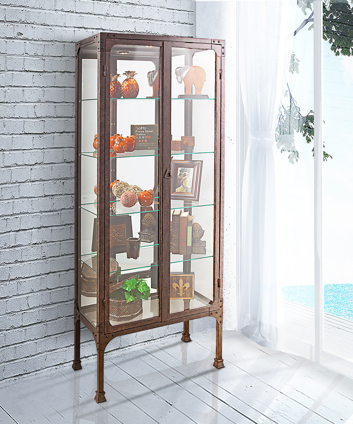Williston Forge Whittlesey Lighted Curio Cabinet Reviews Wayfair
