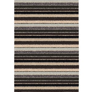 Suzette Stripe Black/Gray Blue Area Rug