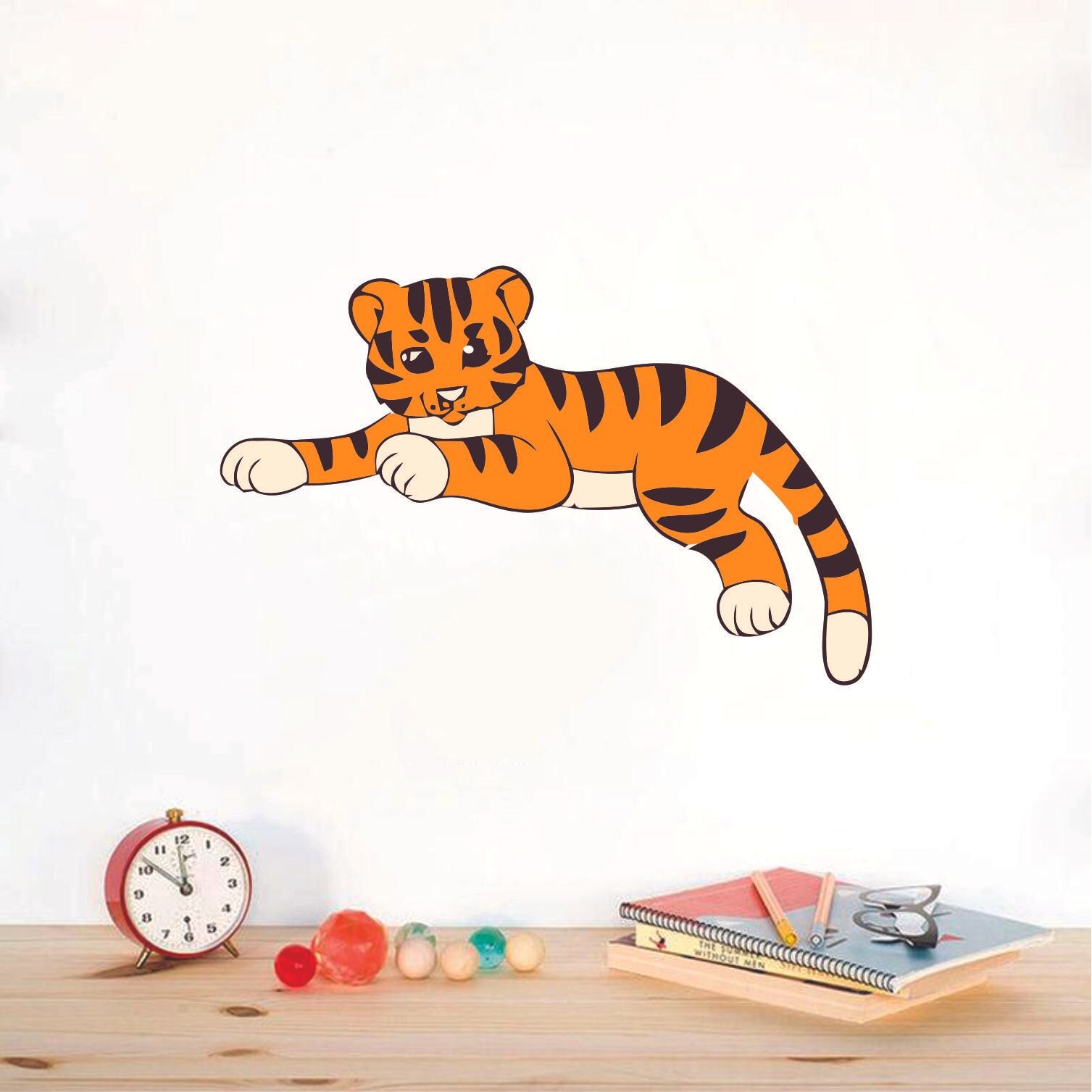 Zoomie Kids Baby Tiger Cute Cub Cartoon Wall Decal Wayfair