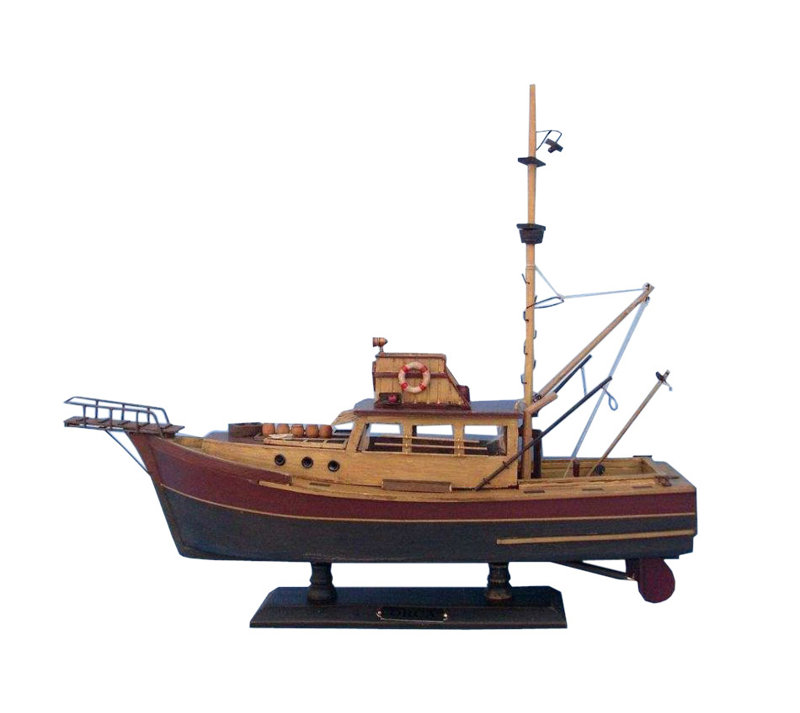 Orca Wood Model Ship Breakwater Bay Jaws