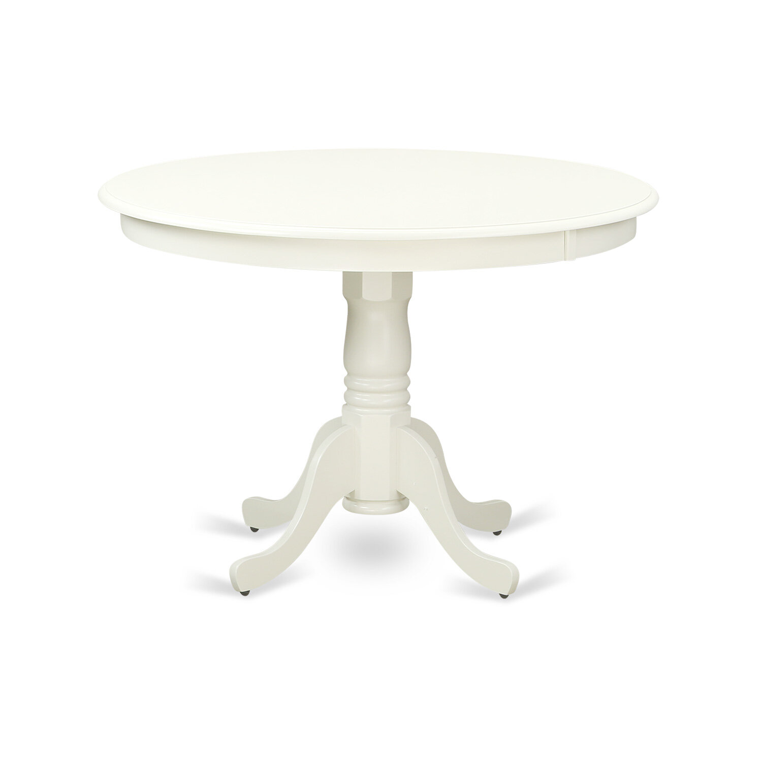 small white circle table