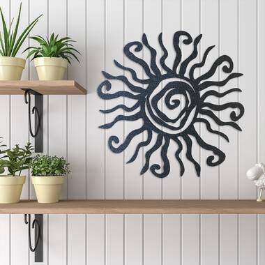 New Tribal Sun Star Over-sized 40 INCH Polished Metal  Hot Flames 2020 Wall Art 