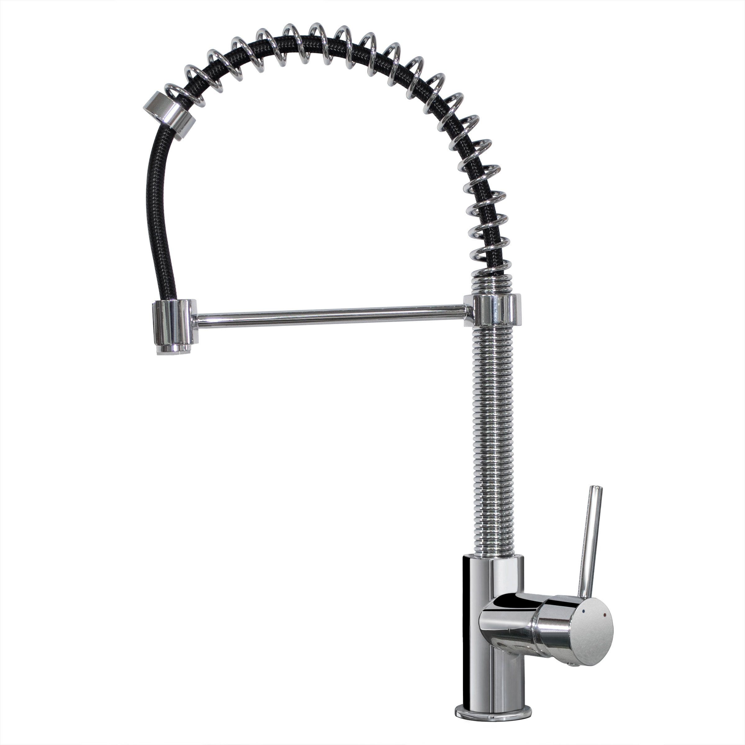 Koozzo Spring Pull Down Single Handle Kitchen Faucet With Side
