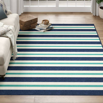 Williamsville Geometric Navy Indoor Outdoor Area Rug Reviews Birch Lane