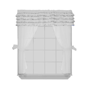 5 Piece Window Solid Sheer Rod pocket Curtain Panels