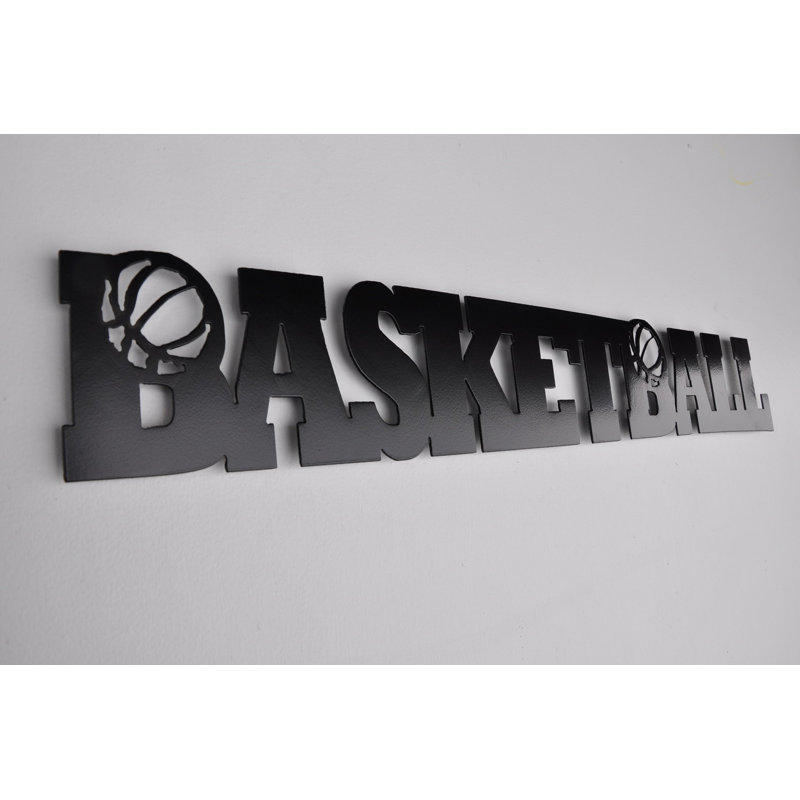 Zoomie Kids Metal Basketball Word Wall Decor Wayfair