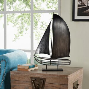 Kremmling Brushed Metal Sailboat Sculpture