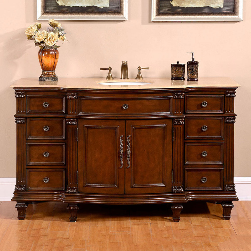 Astoria Grand Hathaway 60 Single Sink Cabinet Bathroom Vanity Set Hathaway 60 Single Sink Cabinet Bathroom Vanity Set