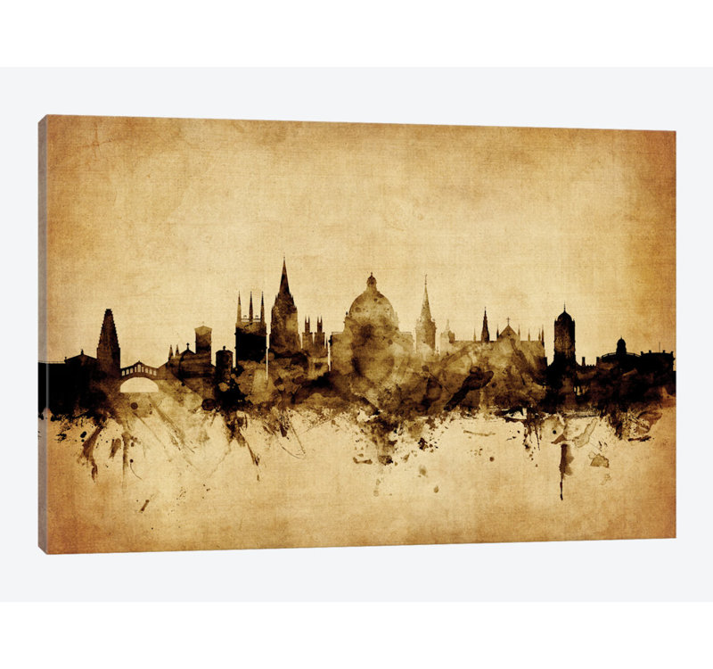 East Urban Home Foxed Retro Skyline Series Oxford England