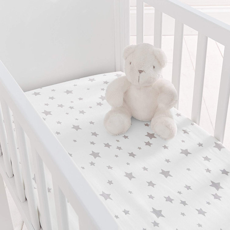 grey fitted cot sheet