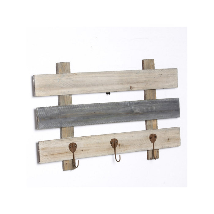 Gracie Oaks Clemmons Wooden Decoration Wall Mounted Coat Rack