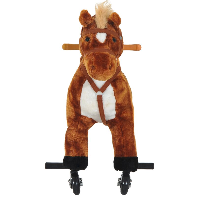 qaba plush rocking horse