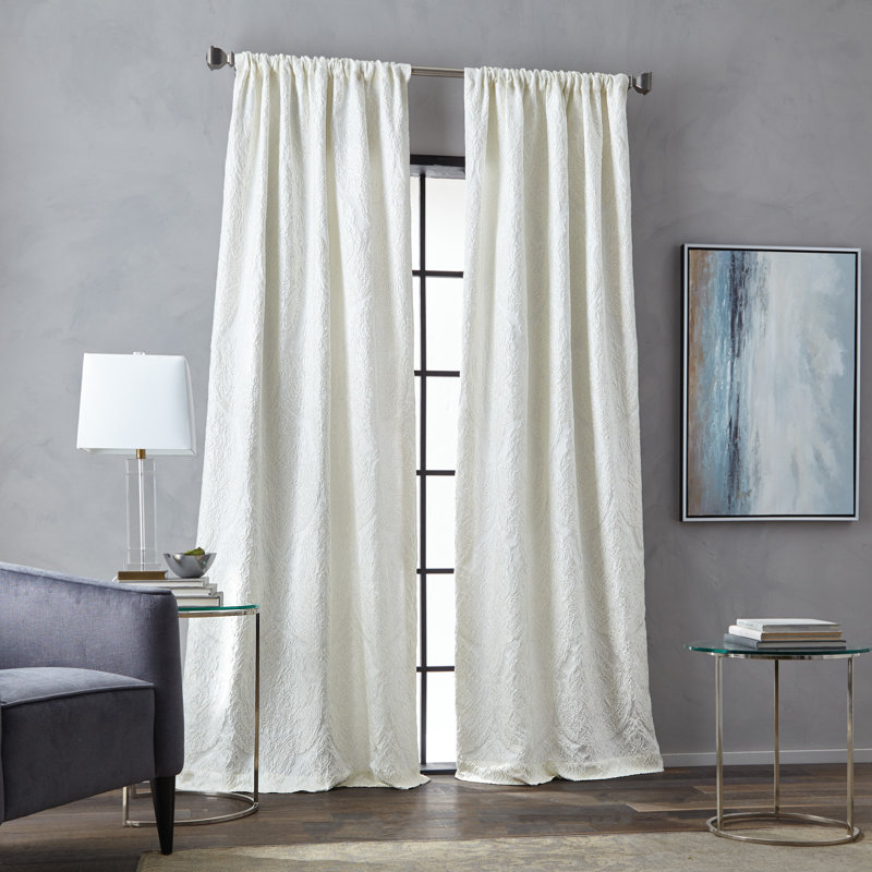 Martha Stewart Milan Solid Color Room Darkening Rod Pocket Single Curtain Panel Reviews Wayfair Ca