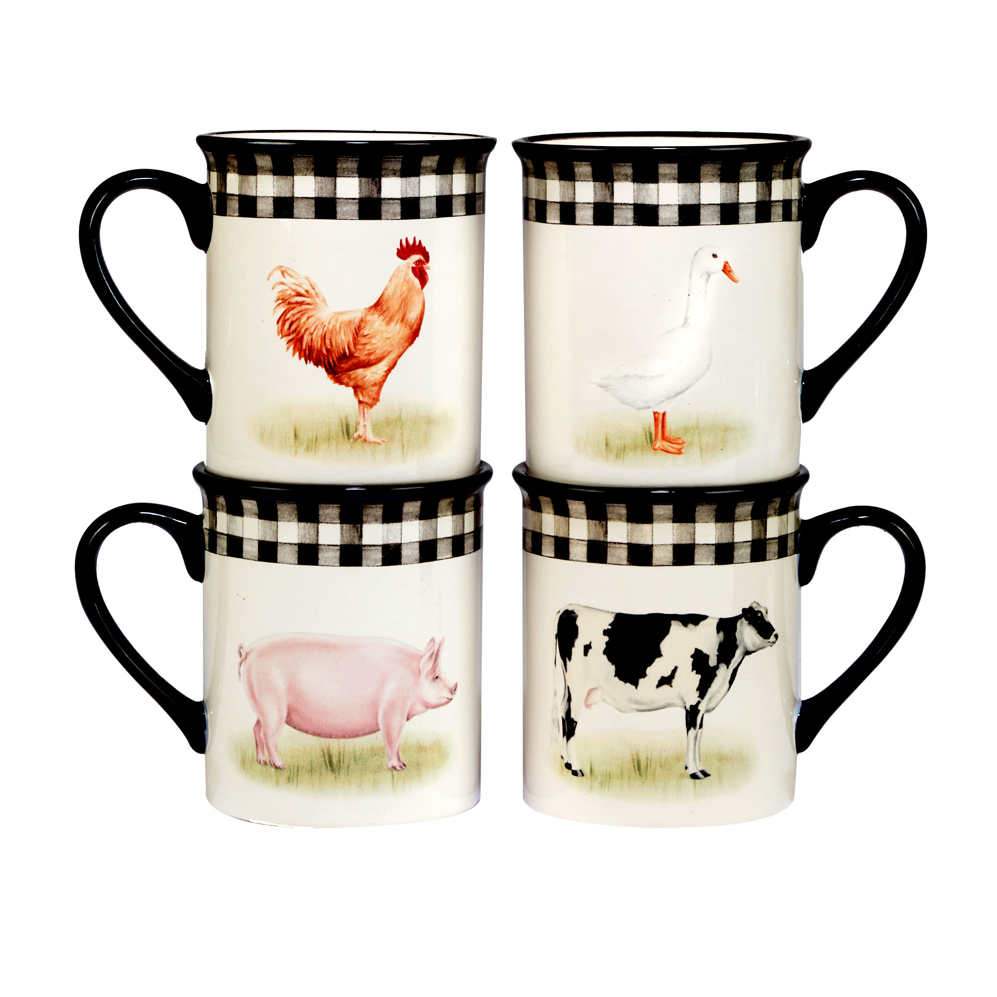Certified International On The Farm Set Of 4 Mug | Wayfair