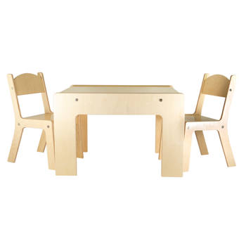 epping adjustable height kids 3 piece rectangular table and chair set