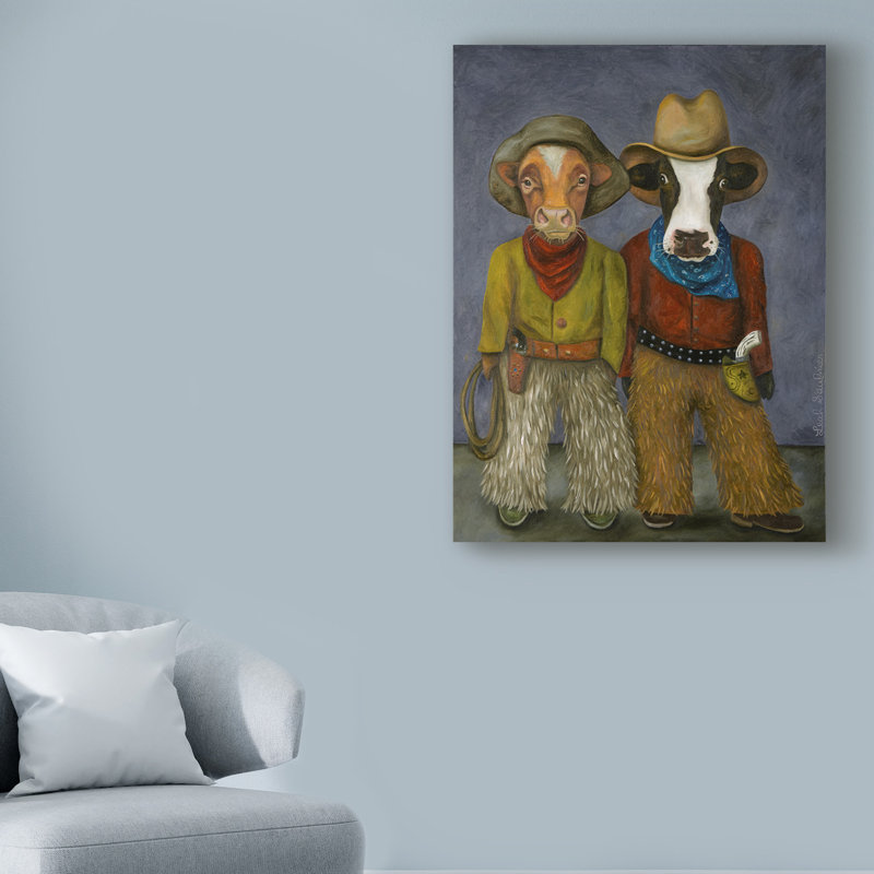 Winston Porter Real Cowboys Acrylic Painting Print On Wrapped Canvas Wayfair
