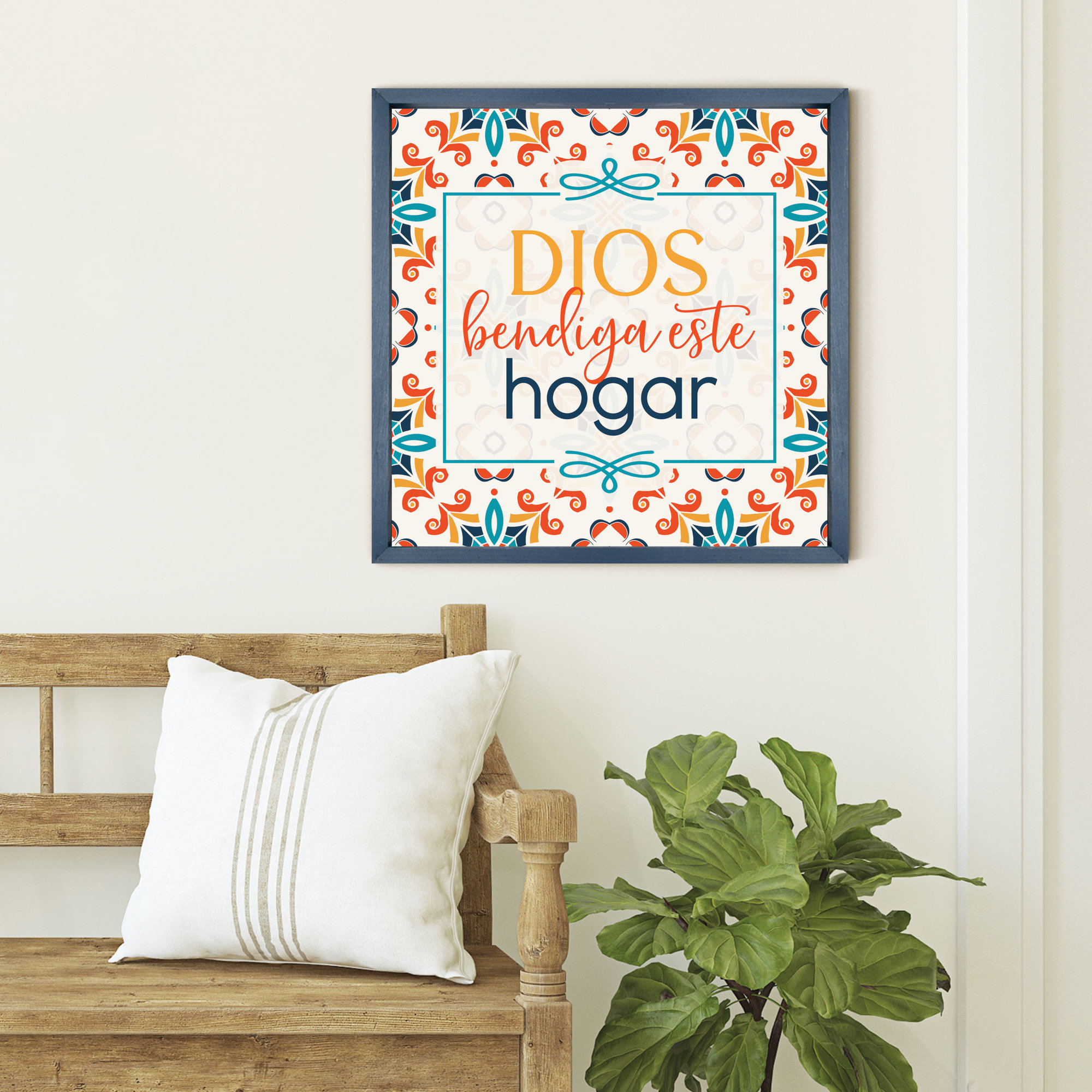 Trinx Dios Bendiga Este Hogar Picture Frame Textual Art Wayfair