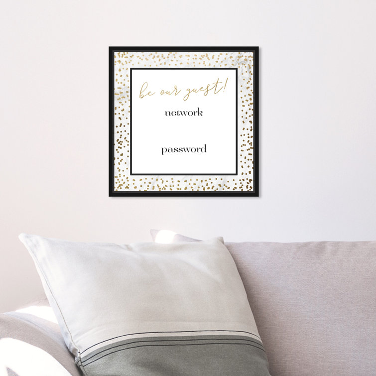 Mercer41 Typography And Quotes Be Our Guest Gold Family Quotes And Sayings Graphic Art On Canvas Wayfair