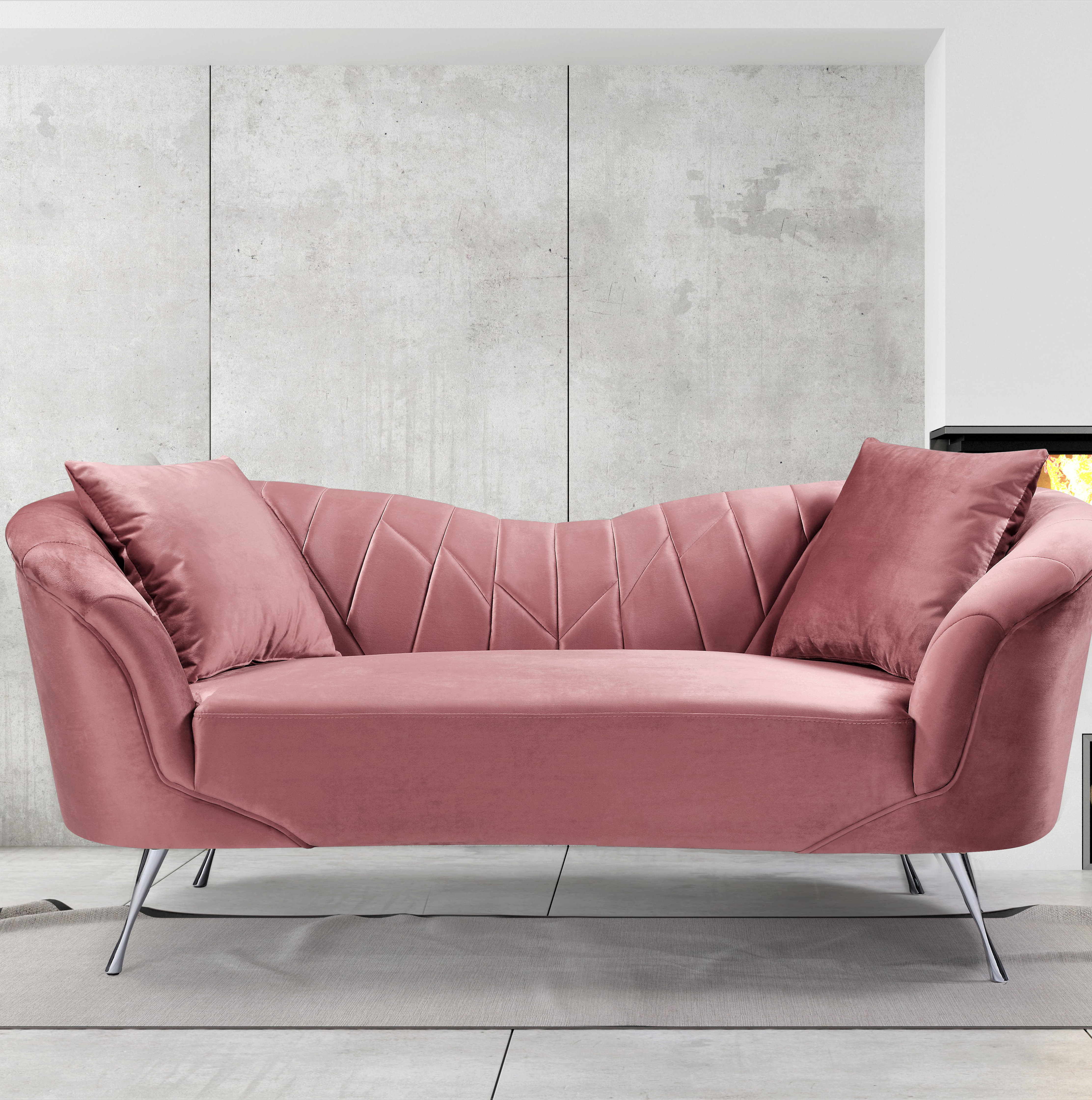 Mercer41 Eichler Velvet Chesterfield 70 34 Rolled Arm Sofa Wayfair Mercer41 Eichler Velvet Chesterfield 70