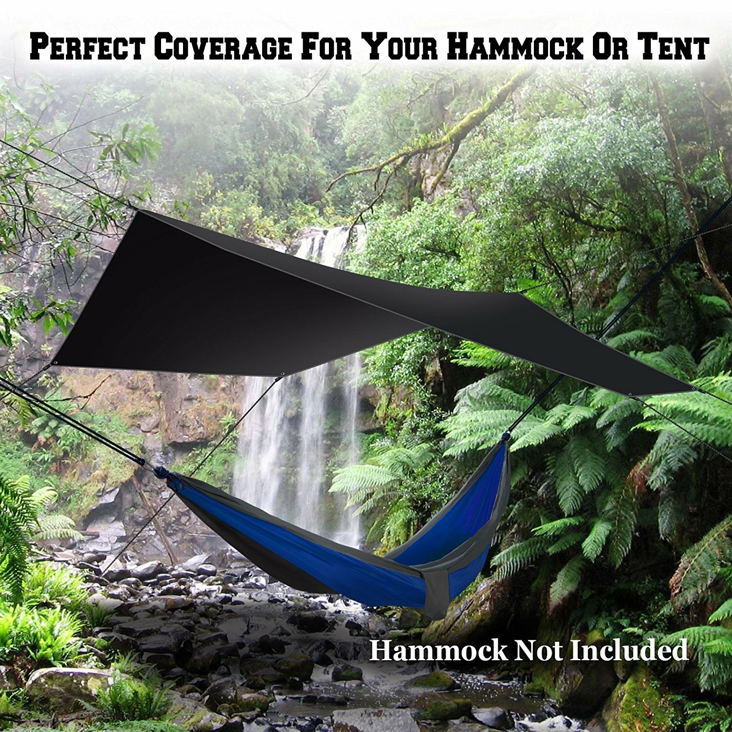 Easy Setup Hammock Tent Tarp Waterproof Protection Camping Canopy Lightweight Kisstaker Outdoor Hammock Canopy 