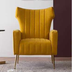 mustard wing chair