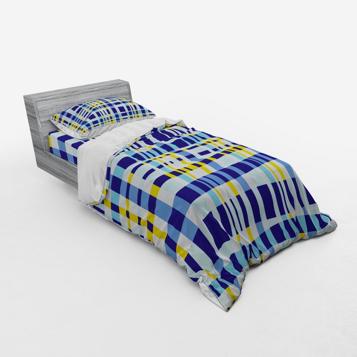 East Urban Home Scottish Checkered Tartan Duvet Cover Set Wayfair