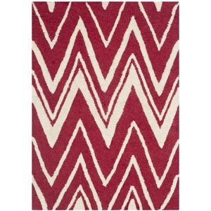 Martins Red/Ivory Area Rug